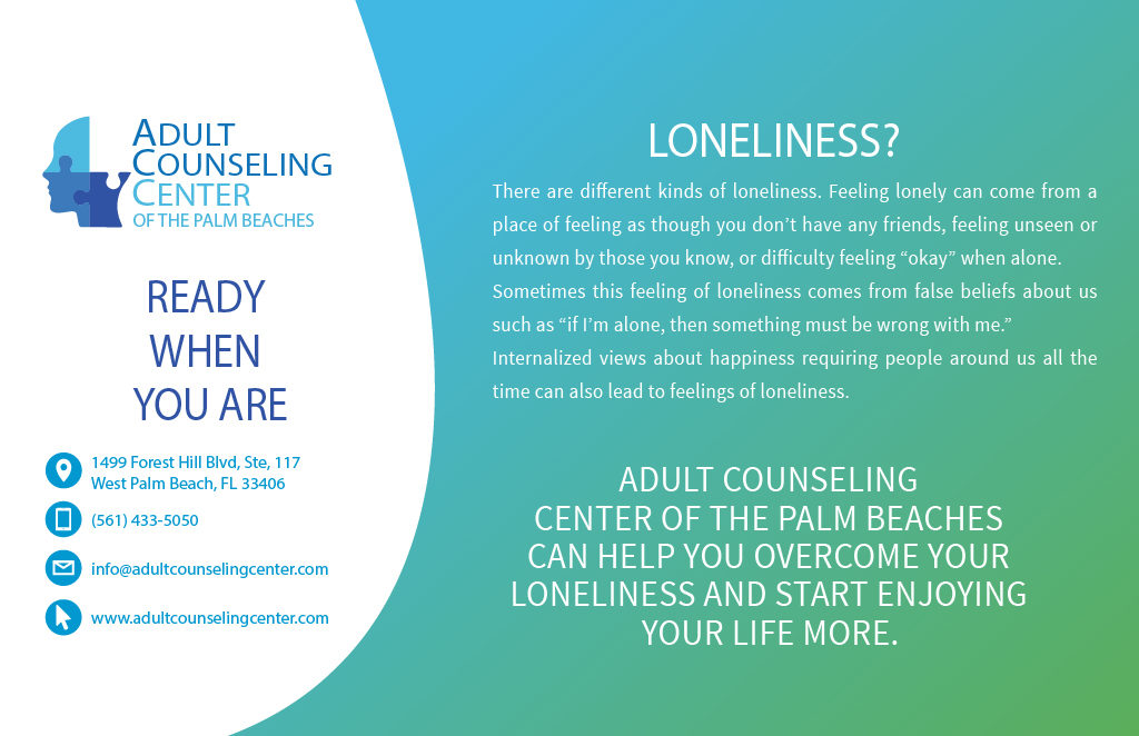 Adult Counseling Center can help you overcome your loneliness